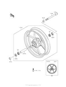 EX650 Переднее колесо