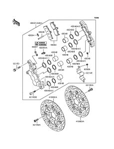 ZR400 Передний тормоз