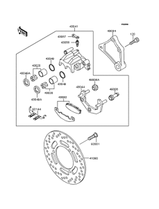 ZX250 Задний тормоз