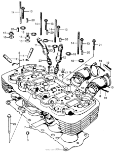CB750 Cylinder head + insulator