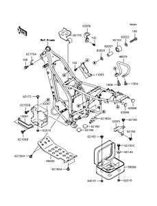 KLX250 Рама ,крепежные детали