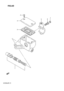 VS750 Передний тормозной цилиндр