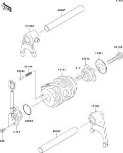  Gear change drum / shift fork(s)(a1)