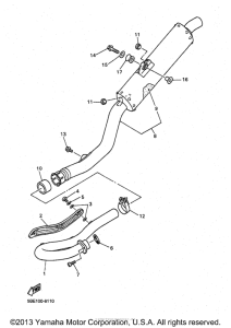 YZ400FK Выхлопная система