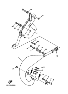 YZ125 YZ125T1 Выхлоп