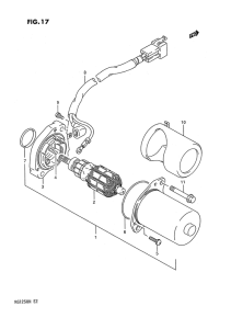 RG125 Стартерный мотор