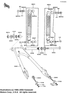 KZ250 Swing arm / shock absorbers