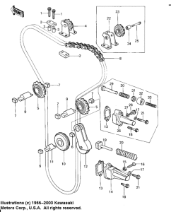 KZ650 Цепь грм / натяжное устройство