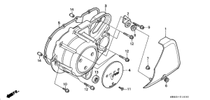 VT1100C Крышка картера левая
