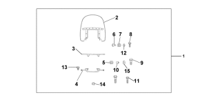 VT750CA Ветровое стекло