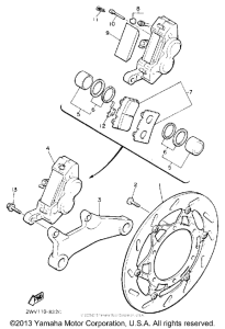 XVZ13DAC Задний суппорт