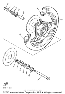 XJ900RK Переднее колесо