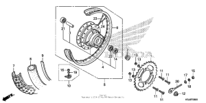 CRF80F Переднее колесо