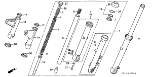 CM125C Вилка передней оси