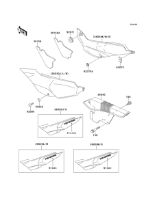KLE500 Side covers / chain cover(kle500-a4)