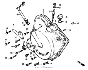 MB5 Крышка картера правая