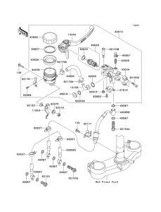 ZX600 Главный тормозной цилиндр
