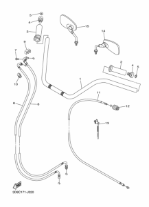 XVS1300A Рулевой рычаг и кабель