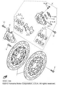 FZR600RG Передний суппорт