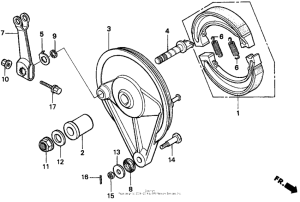 CMX250C Задний тормоз
