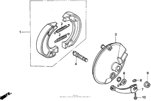 XR100 Front brake + front brake panel