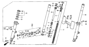 GL1500SE Передняя вилка