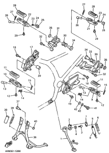 XJ900S Soporte . apoyapie