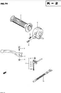 GSX250 Right handle switch