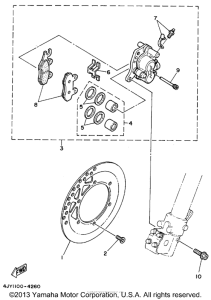 YZ125G1 Передний суппорт