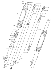 DR800 Вилка передней оси
