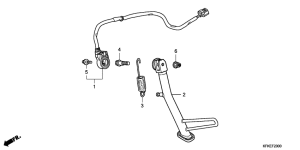 VTR250 Подножка