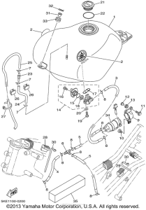 TZ250N Топливный бак