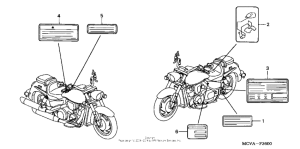 VTX1800R2 Лейбл предостережения
