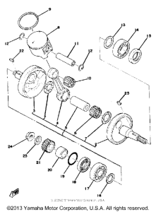 YZ100D Коленвал,поршни