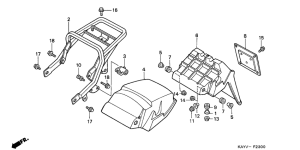 NX125 Заднее крыло
