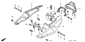CBR900RR Боковая крышка