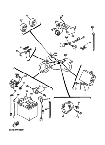 XV250 XV250R Equipo electrico