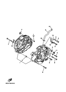 TTR225 Картер двигателя