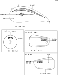 VN1500 Decals(gold)(vn1500-p1)