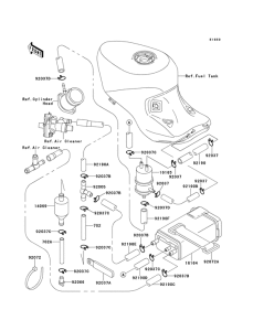 ZX1100 Испарительная система топлива