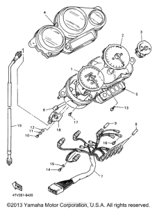 YZF600RJC Приборы