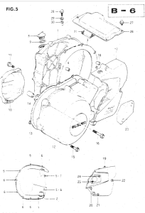 GSX500 Crankcase cover ass`y  (v