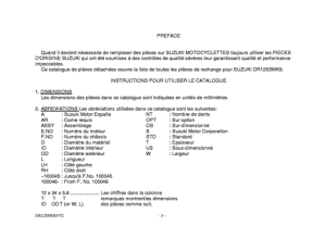 DR125 Catalog preface