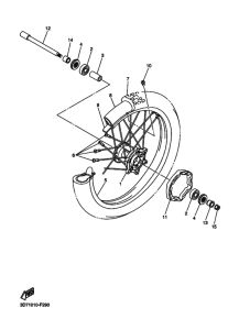 WR250R Переднее колесо