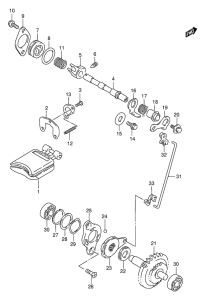 RMX250 Клапан выхлопа