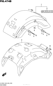 VL1500T Rear Fender (Vl1500Bl7 E28)
