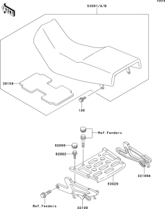 KLE500 Сиденье