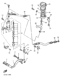 FZR600R Задний торм цилиндр