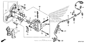 VT1300CT (ABS) Front brake caliper (abs)