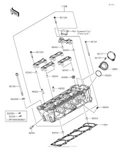 ZX1000 Головка цилиндров